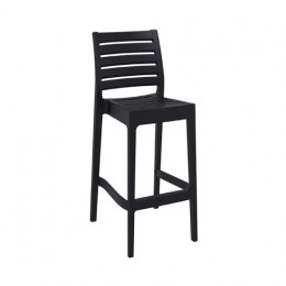 Ares bar stool 75CM black PP 45Χ51Χ108cm 20.0341