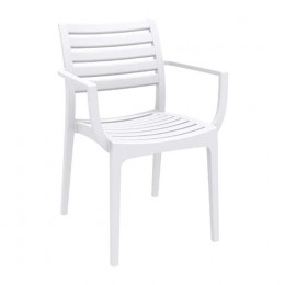 Artemis white armchair PP 58x58x82cm 20.0332