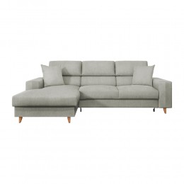 SOVANA SOFA-BED LEFT CORNER WITH TILTING HEADBOARD 260Χ170Χ91CM LIGHT GREY ENJOY21