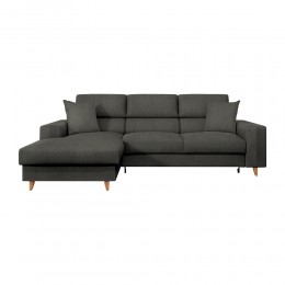 SOVANA SOFA-BED LEFT CORNER WITH TILTING HEADBOARD 260Χ170Χ91CM GRAPHITE ENJOY24