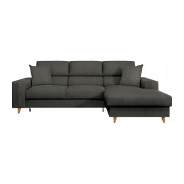 SOVANA SOFA-BED RIGHT CORNER WITH TILTING HEADBOARD 260Χ170Χ91CM GRAPHITE ENJOY24