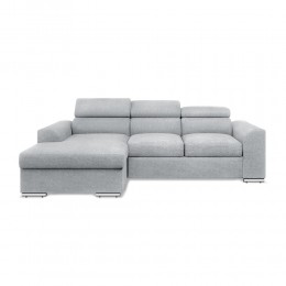 RICCI SOFA-BED LEFT CORNER WITH TILTING HEADBOARD 242Χ170Χ90CM LIGHT GREY ENJOY 45