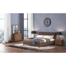 Lined Bed with Storage Space Ν67 Dimensions 160x200cm