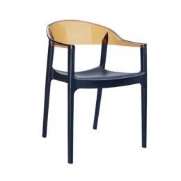 Carmen Black-Amber Chair PP/Polycarbonate 54x51x80cm 32.0114