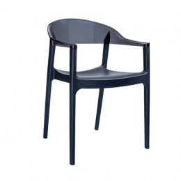 Carmen Black-black Chair PP/Polycarbonate 54x51x80cm 32.0114