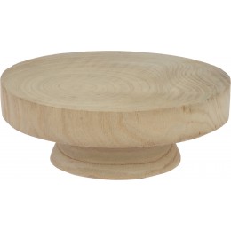 CANDLE BASE 24X10CM ROUND WOODEN CAZ104020