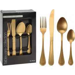 Excellent Houseware antique Gold Cutlery Set - 16pcs CC4100750
