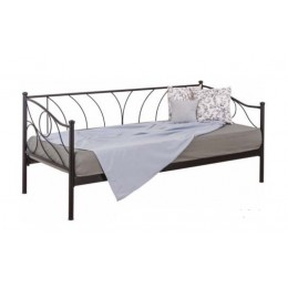 Daphne Bed-Sofa Metal Single with Boards 99x209xH110cm with Color Options