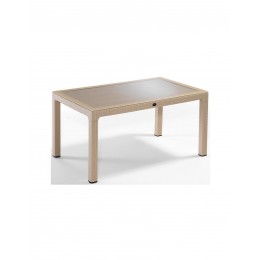 Defense150 table with glass 90x150cm