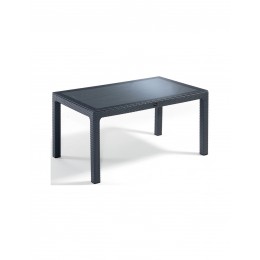 Defense150 table with glass 90x150cm anthracite