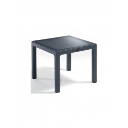 Defense 90 table with 90x90cm anthracite glass