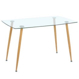 ROBY Table 120x70cm Metal Natural Paint/Glass