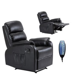 COMFORT Massage Armchair Relax Black Pu