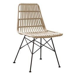 SALSA Chair Steel Black/Wicker Natural
