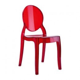 Elizabeth baby chair red transp. PC 30x34x63cm 32.0170