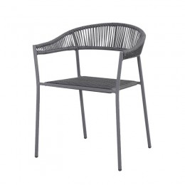 GENEVE STACKABLE DINING CHAIR 54X58Χ76CM METAL ANTHRACITE