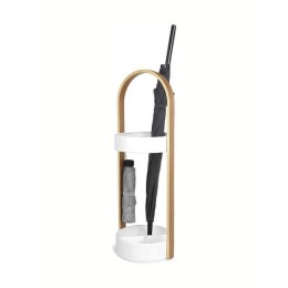 Umbrella Stand Metallic Hub White/NATURAL 24x22x68cm 320240-668