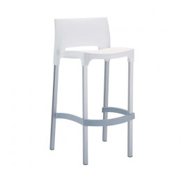 Gio bar stool bar 75cm white 39x45x96cm 20.0040