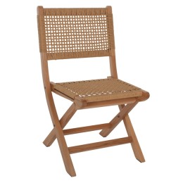 FOLDING CHAIR PROFESSIONAL MADE OF BEECH WOOD AND ROPE IN NATURAL 47X58X82Hcm.HM9411.01