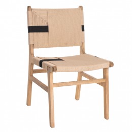 LEISURE CHAIR PROFESSIONAL RUBBERWOOD AND ROPE IN NATURAL COLOR 49X59X86Hcm.HM9323.01