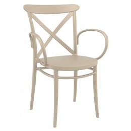 Cross XL beige armchair PP 57x51x87cm 20.0595