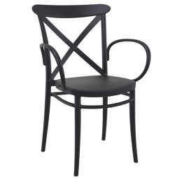 Cross XL black armchair PP 57x51x87cm 20.0593