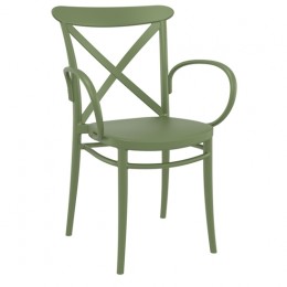 Cross XL olive armchair PP 57x51x87cm 20.0596