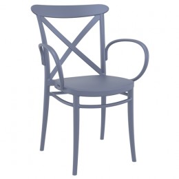 Cross XL grey armchair PP 57x51x87cm 20.0594