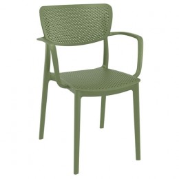 Loft olive armchair PP 54x53x82cm 20.0419