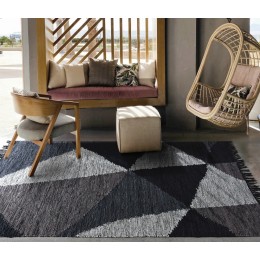 PEMAR RUG 160X230CM HANDWOVEN LEATHER MULTICOLOR