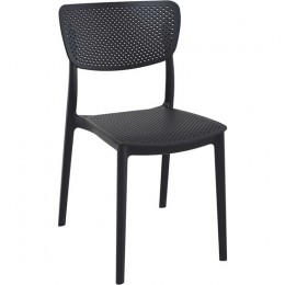 Lucy black chair PP 48x53x83cm 20.0427