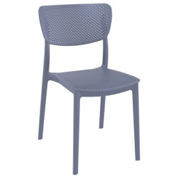 Lucy dark grey chair PP 48x53x83cm 20.0428