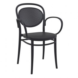 Marcel black armchair PP 57x52x85cm 20.0642