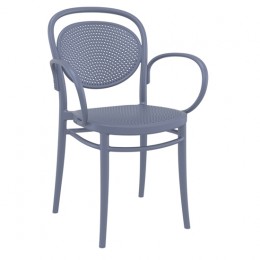 Marcel dark grey armchair PP 57x52x85cm 20.0643