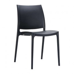 Maya black chair PP 44x50x81cm 20.0144