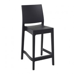Maya bar stool 65cm black PP 44x50x98cm 20.0384