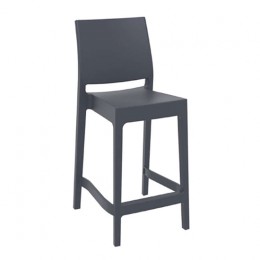 Maya bar stool 75cm dark grey PP 44x50x98cm 20.0380