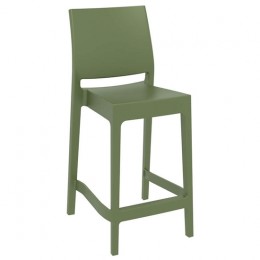 Maya bar stool 65cm olive PP 44x50x98cm 20.0390
