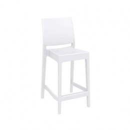 Maya bar stool 65cm white PP 44x50x98cm 20.0387