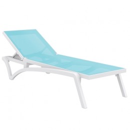 Pacific sunbed white/tirquoise PP 193x68x35cm 53.0099