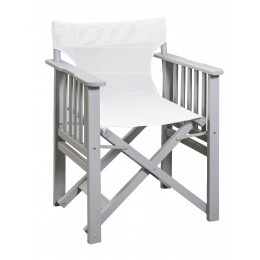 Director's chair 'retro' grey-white K9001