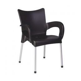 Romeo black armchair PP 48x53x83cm 20.2654