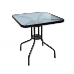 SICILY METAL TABLE SQUARE 70X70CM BLACK TAB-70X70BL