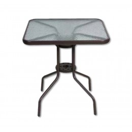 SICILY METAL TABLE SQUARE 70X70CM BROWN TAB-70X70BR