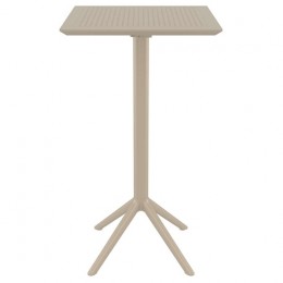 Sky bar folding table beige PP 60x60x108cm 20.0287
