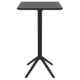 Sky bar folding table black PP 60x60x108cm 20.0289