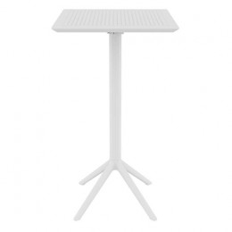 Sky bar folding table white PP 60x60x108cm 20.0286