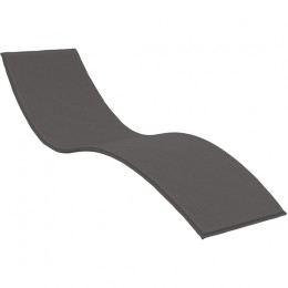 Slim polyester cushion dark grey 62x204x3εκ. 20.0236