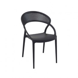 Sunset black chair PP 54x56x82cm 20.0191
