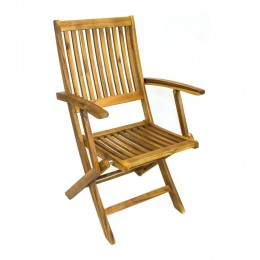 Valladolid foldable armchair 56x63x97cm light acacia